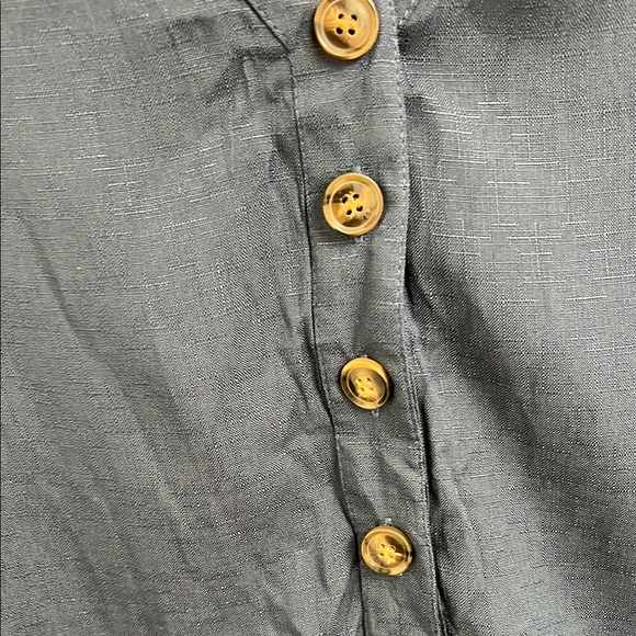 Blue Ruffled Buttoned Mini Sundress - Picture 5 of 8